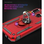 Wholesale Samsung Galaxy A20 / A30 Tech Armor Ring Grip Case with Metal Plate (Red)